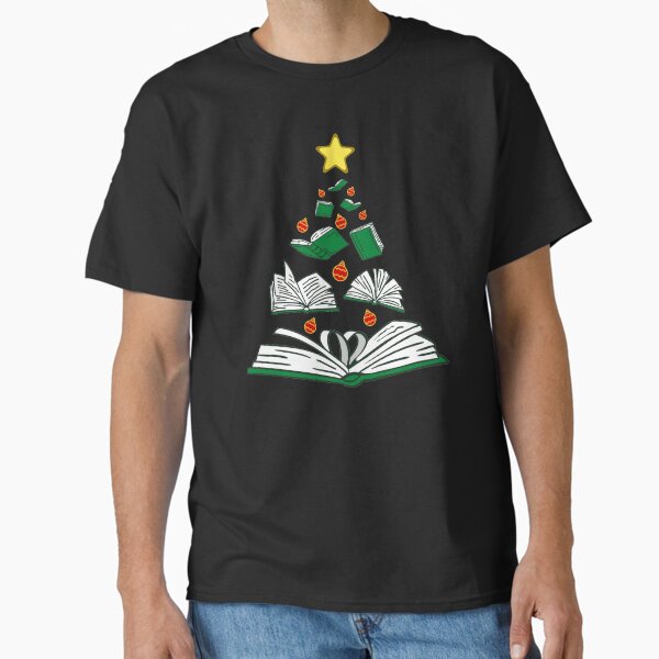 "Bookish Christmas Tree III" Classic T-Shirt for Sale by lemon-pepper