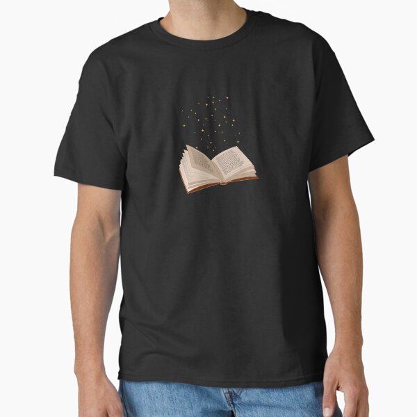"Magical Book – Fantasy Reading Illustration with Sparkles" Classic T-Shirt for Sale by Geafixy