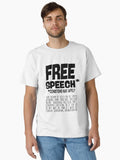 Free Speech Conditions Apply Black Text Classic T Shirt T Shirt Premium Quality High CTR Pick