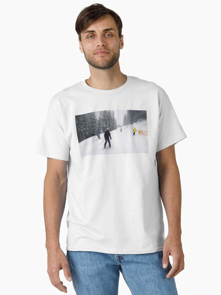 People skiing Classic T Shirt T Shirt Premium Quality Top Rated Design