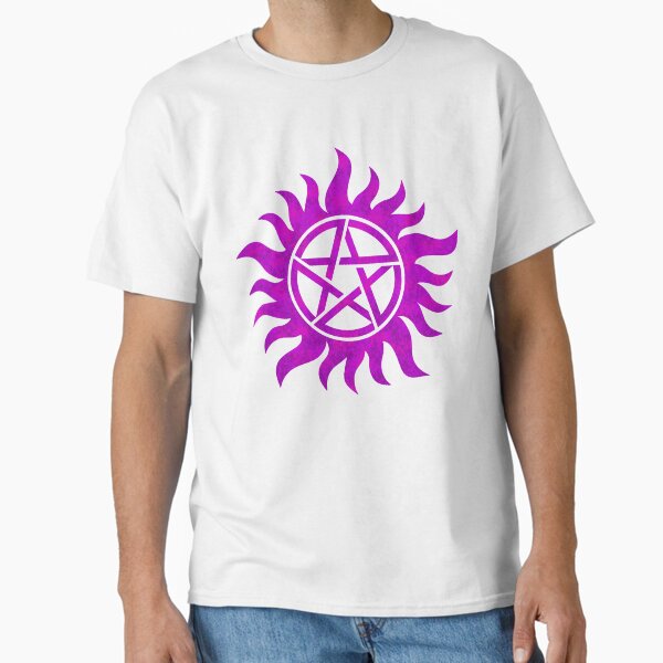 "Purple Anti-Possession Symbol (White)" Classic T-Shirt for Sale by DeanGirlPrints