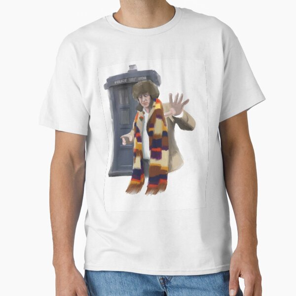 "4th Doctor – Doctor Who Fanart Illustration" Classic T-Shirt for Sale by artofstacy