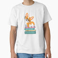 "Corgi Wearing Glasses And Books" Classic T-Shirt for Sale by TheAnimalZ00