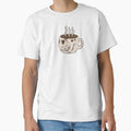 "Cat Coffee Cup" Classic T-Shirt for Sale by cherrytreeart