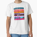 "Ali Hazelwood Book Stack – Illustrated Book Spines for Romance Readers" Classic T-Shirt for Sale by molliehendrick