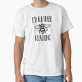 "I'd Rather Bee Reading Funny Book Lover Gift" Classic T-Shirt for Sale by kmcollectible