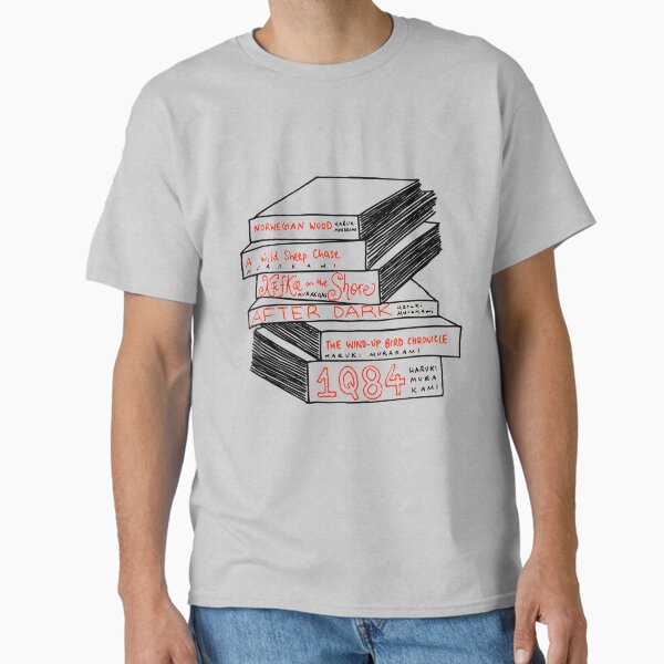"Haruki Murakami Book Stack" Classic T-Shirt for Sale by louweasely