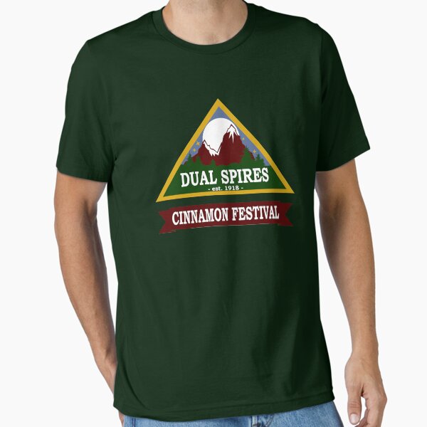 "Psych - Dual Spires Cinnamon Festival" Essential T-Shirt for Sale by AndysVan