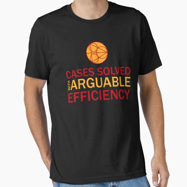 "Cases Solved with Arguable Efficiency - Dirk Gently" Essential T-Shirt for Sale by mrfictional