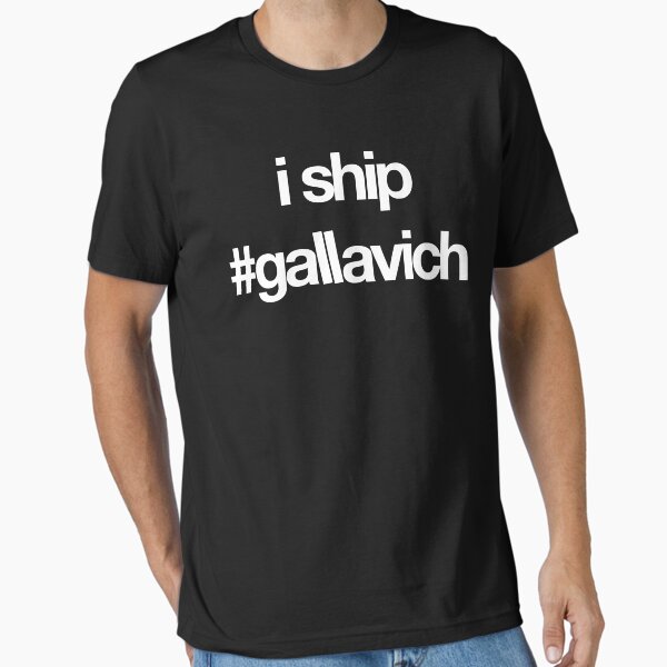 "i ship #gallavich (White with black bg)" Essential T-Shirt for Sale by Rilene