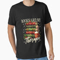 "Book Are My Therapy, Christmas Book Stack Book Lover" Essential T-Shirt for Sale by tobias-arts