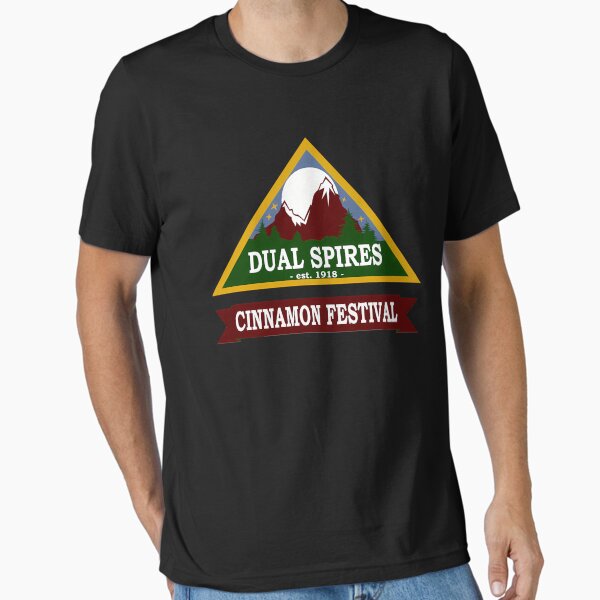 "Psych - Dual Spires Cinnamon Festival" Essential T-Shirt for Sale by Pinkyolanki21