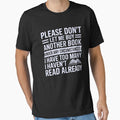 "Please don’t let me buy another book under any circumstances i have too many i haven’t read already" Essential T-Shirt for Sale by Hani-Clothing