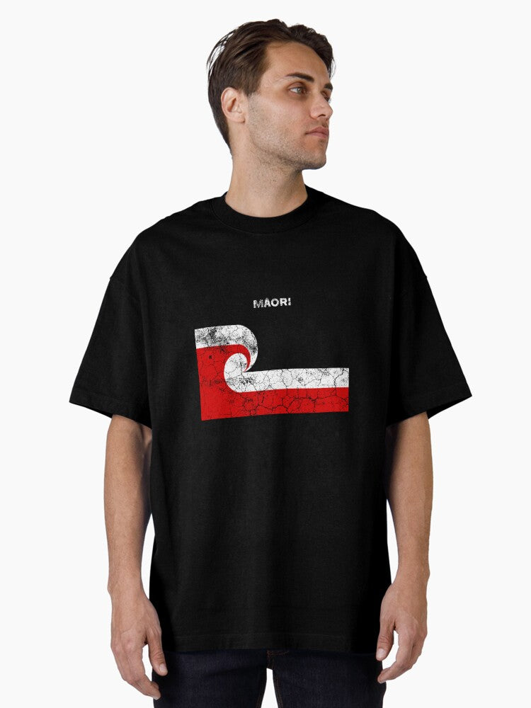 Vintage Maori Flag Maori people Flag Oversized T Shirt T Shirt Best Seller Look High CTR Pick