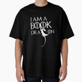 "I Am A Book Dragon" Oversized T-Shirt for Sale by UllUDesign
