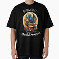 "Book Dragon's Lair: Bookworm? Please, I'm a Book Dragon" Oversized T-Shirt for Sale by PictoParade