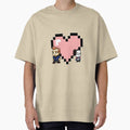""Love in 8-bit": Jeff and Annie (style A)" Oversized T-Shirt for Sale by oncenfuturekiki