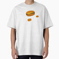 ""Food Flight" Burger Flying, Flight, Wings, Fly, Hamburger, Blue, Light, Sky, Foodie, Hungry, Food, Fast, Cheese, Pop, Art, Fandom, Fan, TV, Television" Oversized T-Shirt for Sale by CanisPicta