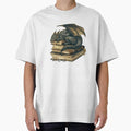 "Green Dragon And Books" Oversized T-Shirt for Sale by TheAnimalZ00