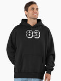 83 eighty three white retro video up Premium Oversized Hoodie Hoodie Gift Ready