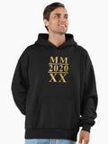 2020 MMXX Roman Numerals Gold Premium Oversized Hoodie Hoodie Clean Design