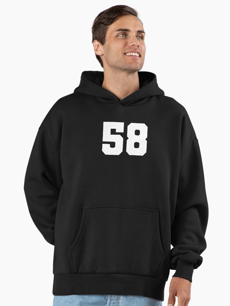 58 fifty eight white soccer league Premium Oversized Hoodie Hoodie Premium Print