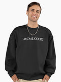 1989 MCMLXXXIX Roman Numeral Premium Oversized Sweatshirt T Shirt Gift Ready
