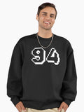 94 ninety four white retro video up Premium Oversized Sweatshirt T Shirt Premium Print