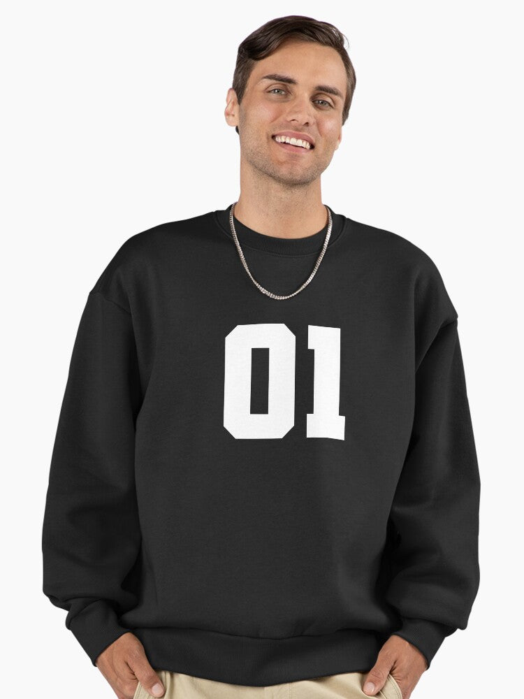 01 one white soccer league Premium Oversized Sweatshirt T Shirt Clean Design