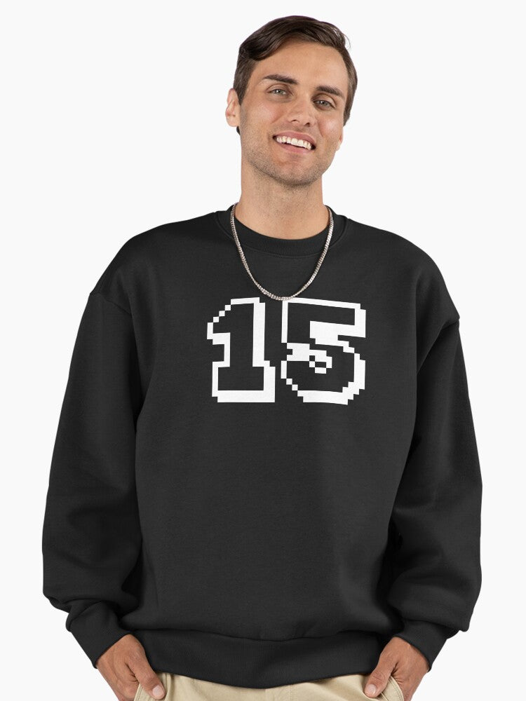 15 fifteen white retro video up Premium Oversized Sweatshirt T Shirt Gift Ready