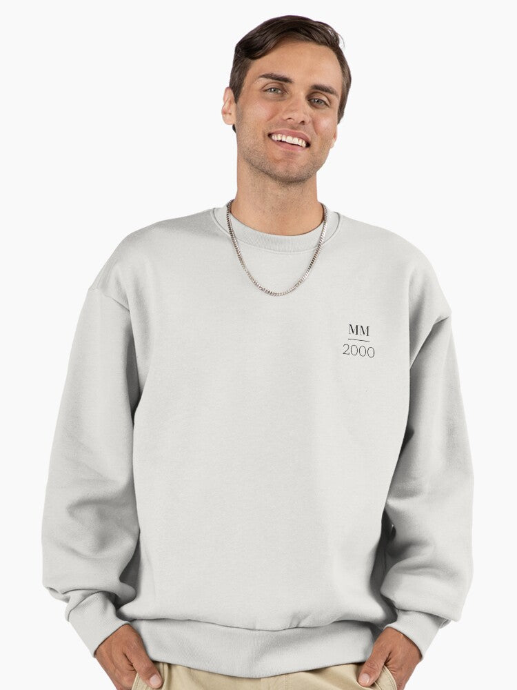 Roman Numerals 2000 MM Numbers Premium Oversized Sweatshirt T Shirt Gift Ready