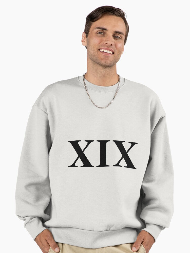 XIX Roman Numeral Nineteen 19 Premium Oversized Sweatshirt T Shirt Gift Ready