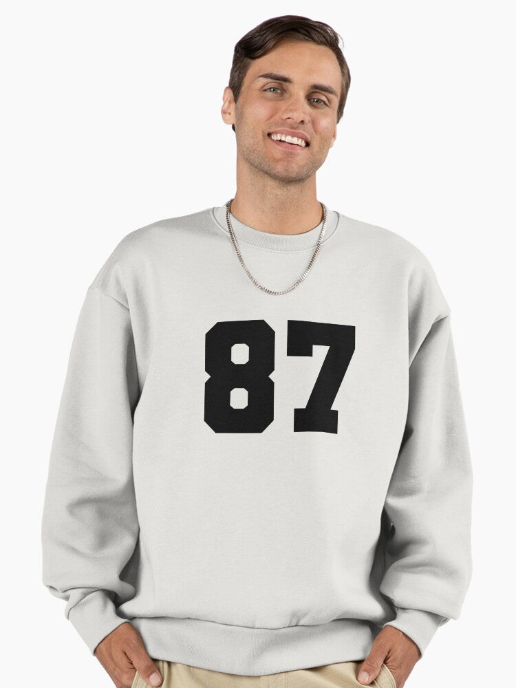 87 eighty seven black soccer league Premium Oversized Sweatshirt T Shirt Gift Ready