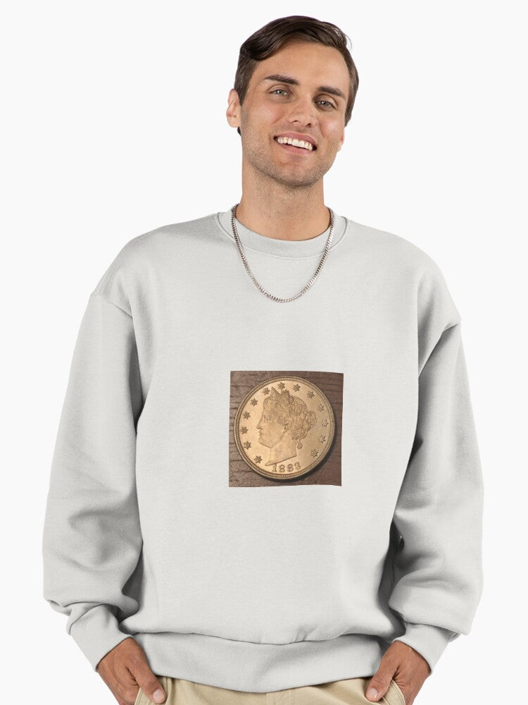 1883 Liberty Nickel Premium Oversized Sweatshirt T Shirt Minimal Style