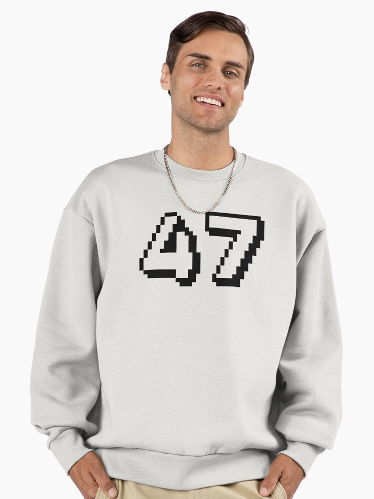 47 forty seven white retro video up Premium Oversized Sweatshirt T Shirt US Market