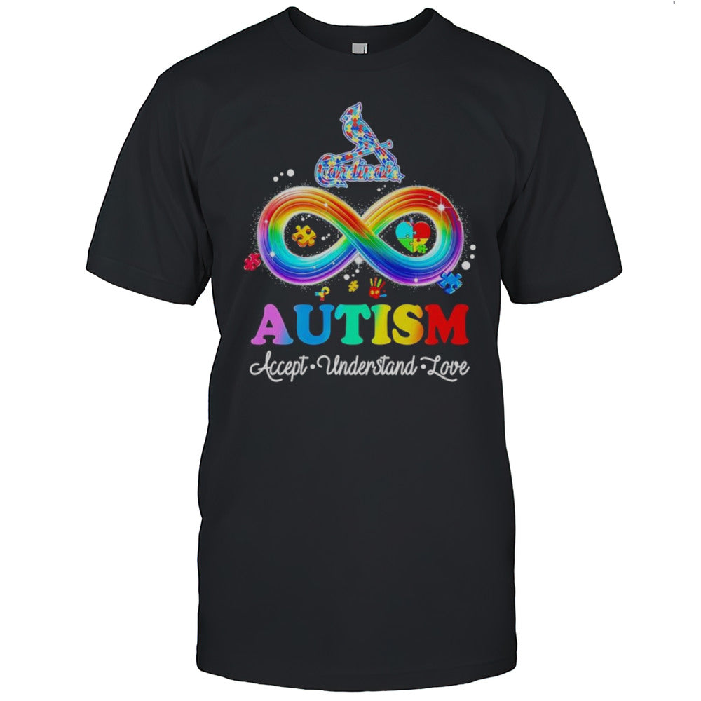 St Louis Cardinals Autism Accept Understand Love Infinity Symbol Shirt