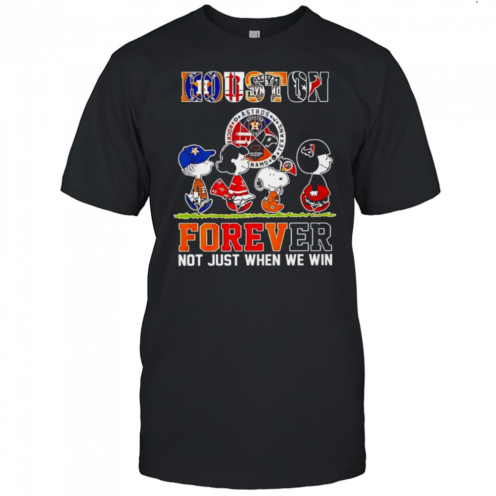 The Peanuts Houston Sports Teams Crossing Forever Not Just When We Win T Shirt