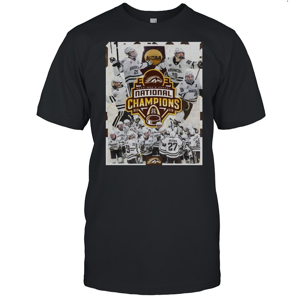The Western Michigan Broncos Have Won Their First Ever Ncaa Mens Ice Hockey National Championship 2025 Shirt